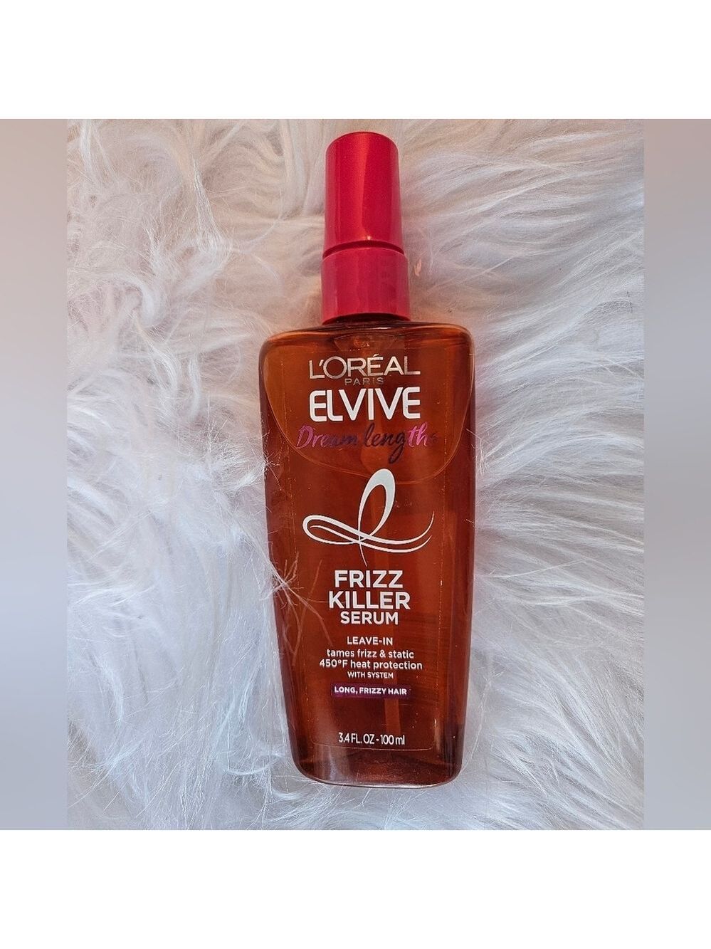 L'Oreal Paris Elvive Dream Lengths Frizz Killer Leave-In Serum, 3.4 Ounce, New